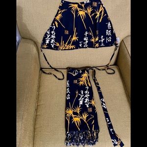 Hawaiian two piece ensemble